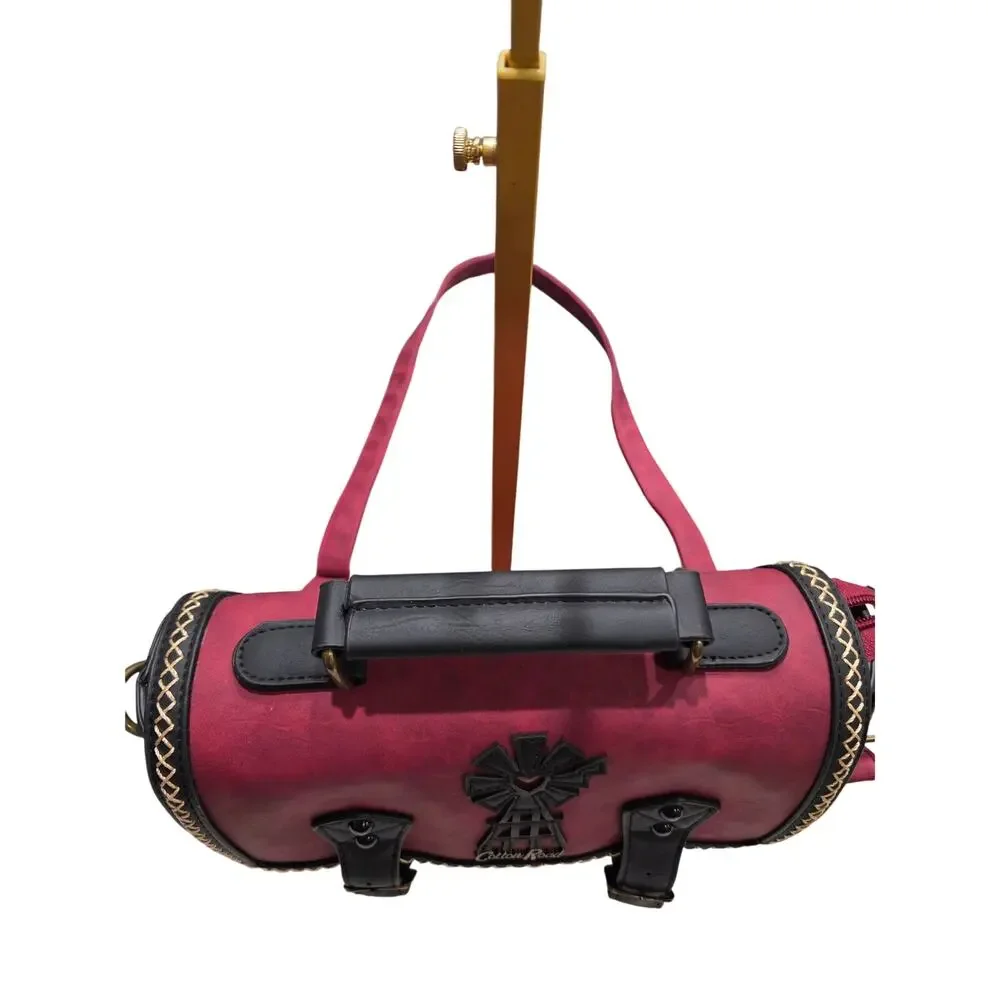 NWT Cotton Road Crimson Red Satchel Bag Windmill Crossbody Bag